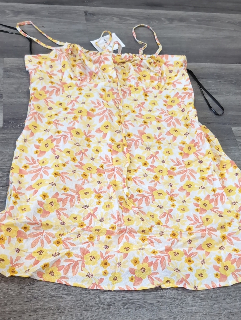 Forever 21 Yellow and Peach Floral Sundress